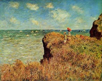 Claude Oscar Monet : The Cliff Walk, Pourville